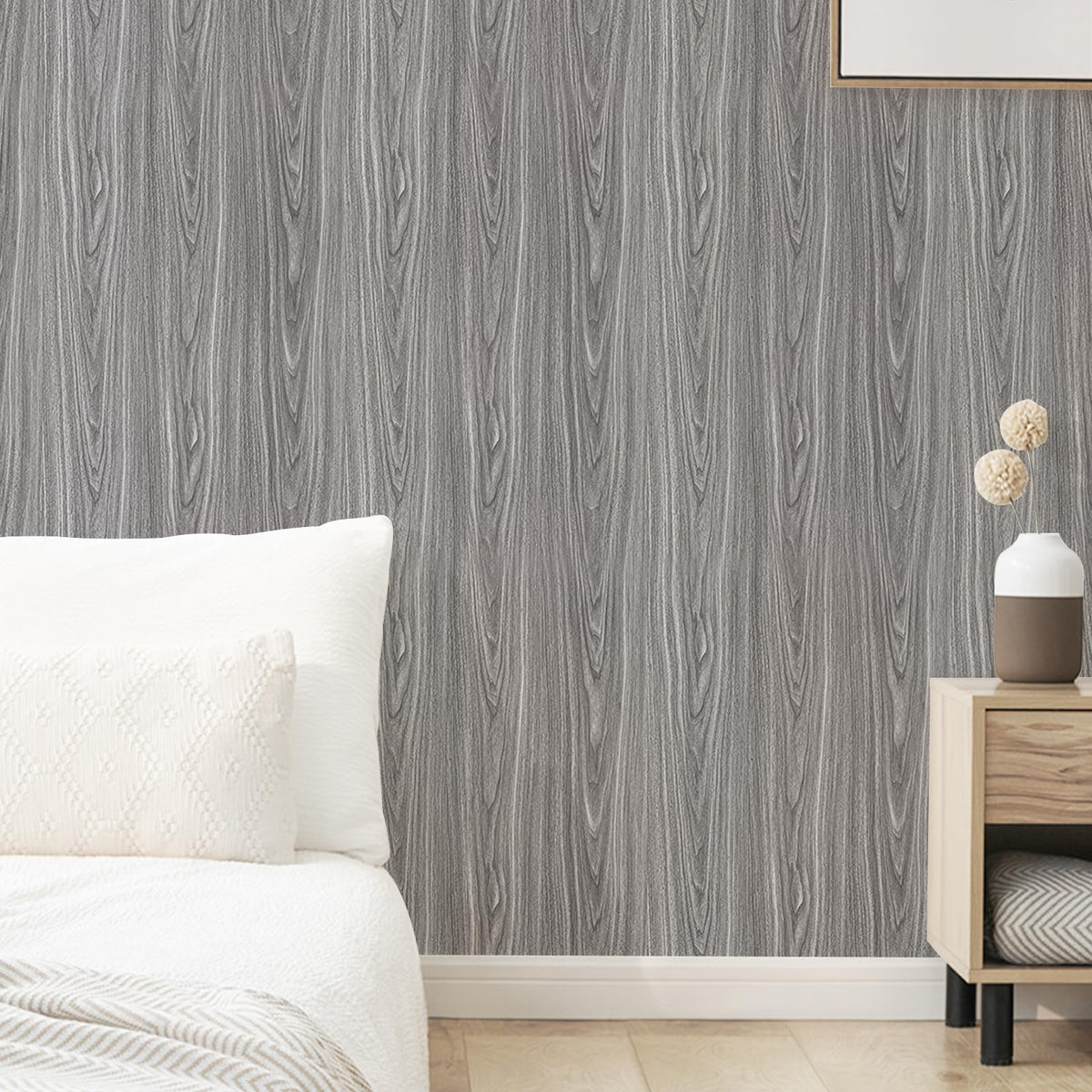 Abyssaly White Wood Effect Sticky Back Plastic for Furniture & Walls