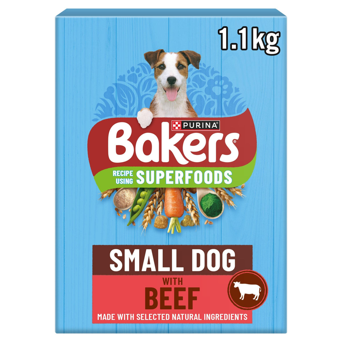 BAKERS Superfoods Small Dog Adult Dry Dog Food Chicken 1.1kg (Pack of 5)