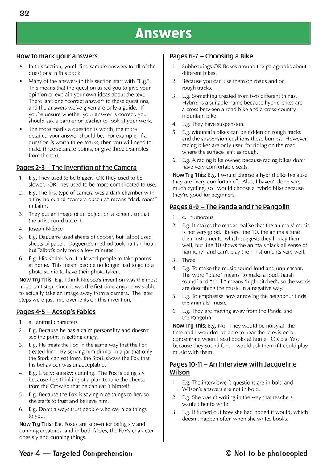 KS2 English Year 4 Reading Comprehension Targeted Question Book - Book 1 (with Answers) (CGP Year 4 English)