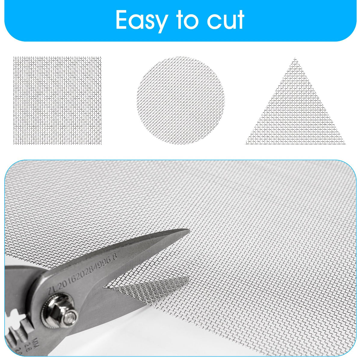304 Stainless Steel Wire Mesh Roll 2.5 Metre x 300mm, Rodent mesh/Metal Mesh/Window Screen Mesh, Prevent Mouse Mice Snakes Hornets Rodents Entering,Easy to Cut and Install