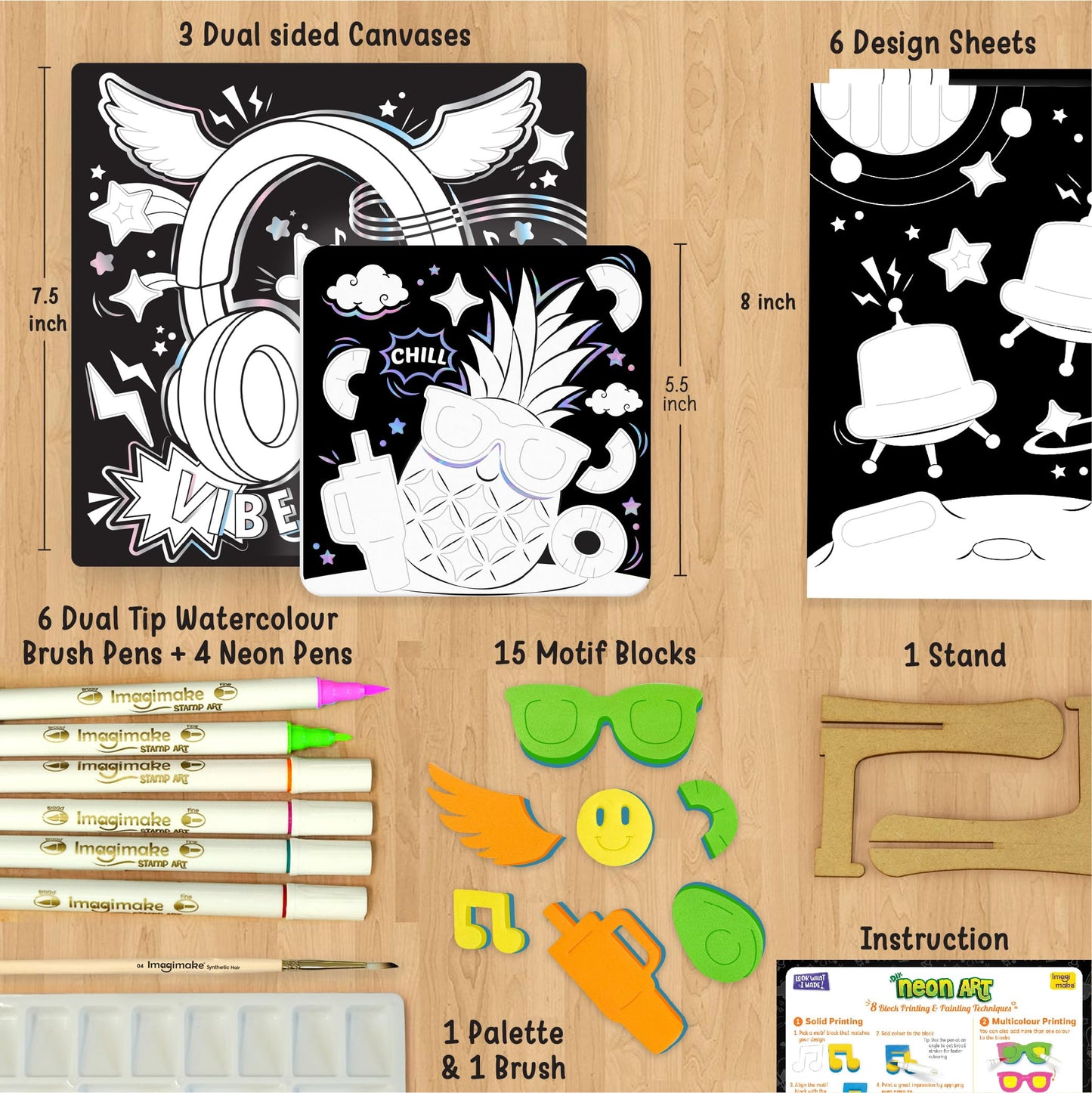 Imagimake Princess Craft Kit | 10 Mess-Free DIY Activities | Bracelet Making Kit, Unicorn Pouch, Butterfly Wands & More | Unicorn Gifts for Kids | Gifts for Girls & Boys 5,6,7,8,9,10,11,12 Years Old