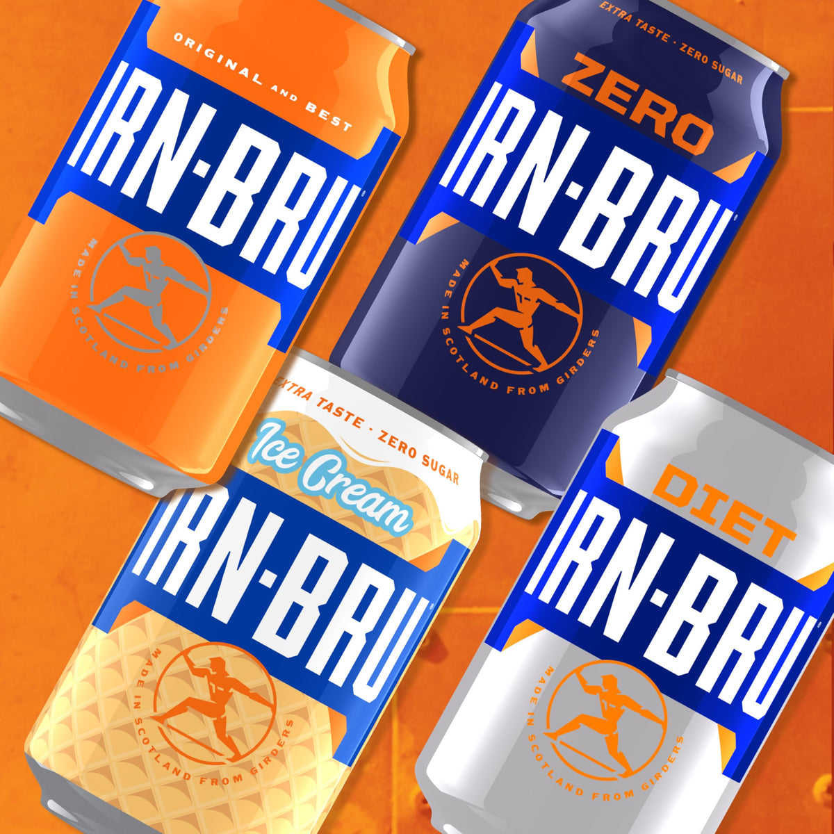 IRN-BRU Carbonated Soft Drink, 24 Pack, 330ml Cans
