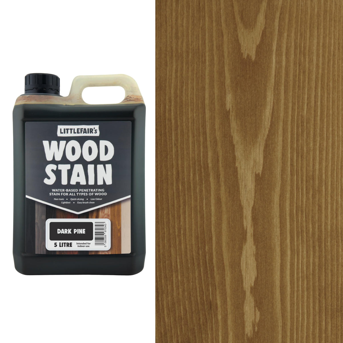 Littlefair's Wood Stain Water-Based - (Very Red Mahogany) – Non-Toxic, Eco-Friendly & Quick Drying - Easy-to-Apply, Concentrated Formula for All Wood Types – 15ml Tester Pot