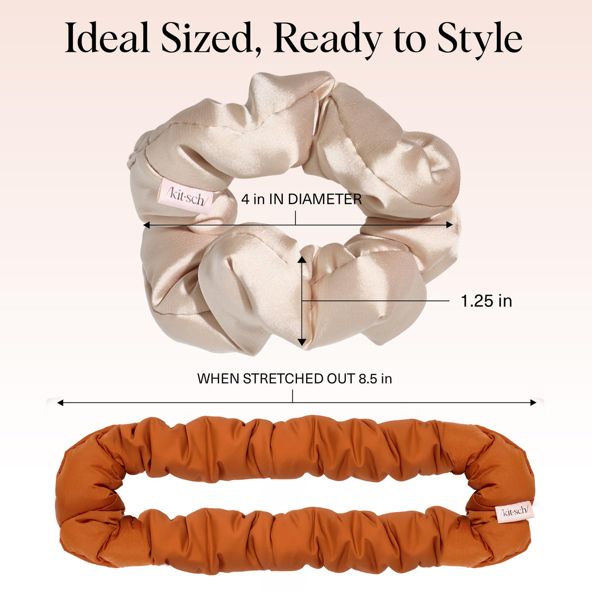 Kitsch Satin Scrunchies for Women 3pcs - Garden Bouquet