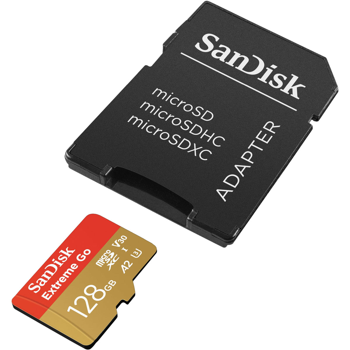 SANDISK Extreme microSD Card + Adapter 128GB, Up to 190MB/s Read Speeds