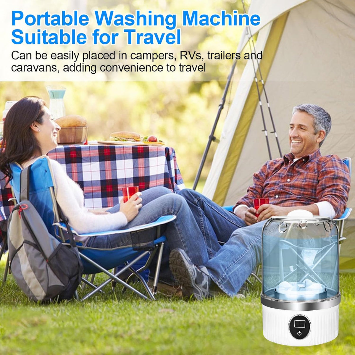 Portable Washing Machine, With a USB mini Washing Machine, 600 g Tragbare Underwear Washing Machines, Suitable for travel camping dormitories (white)