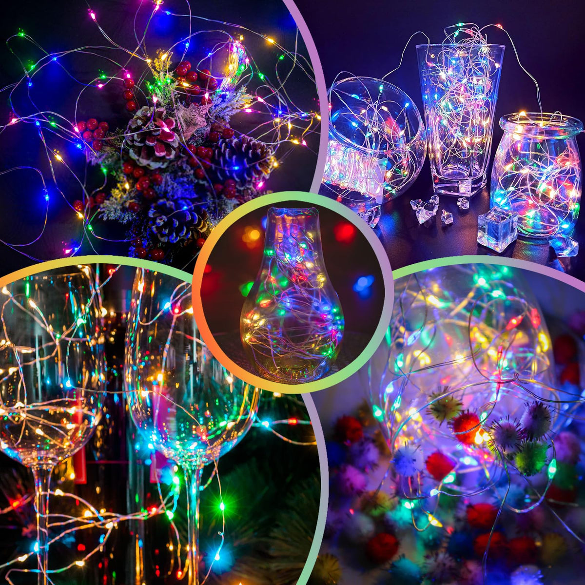 60LED 6m Fairy Lights Battery Operated, Battery Powered String Light Indoor