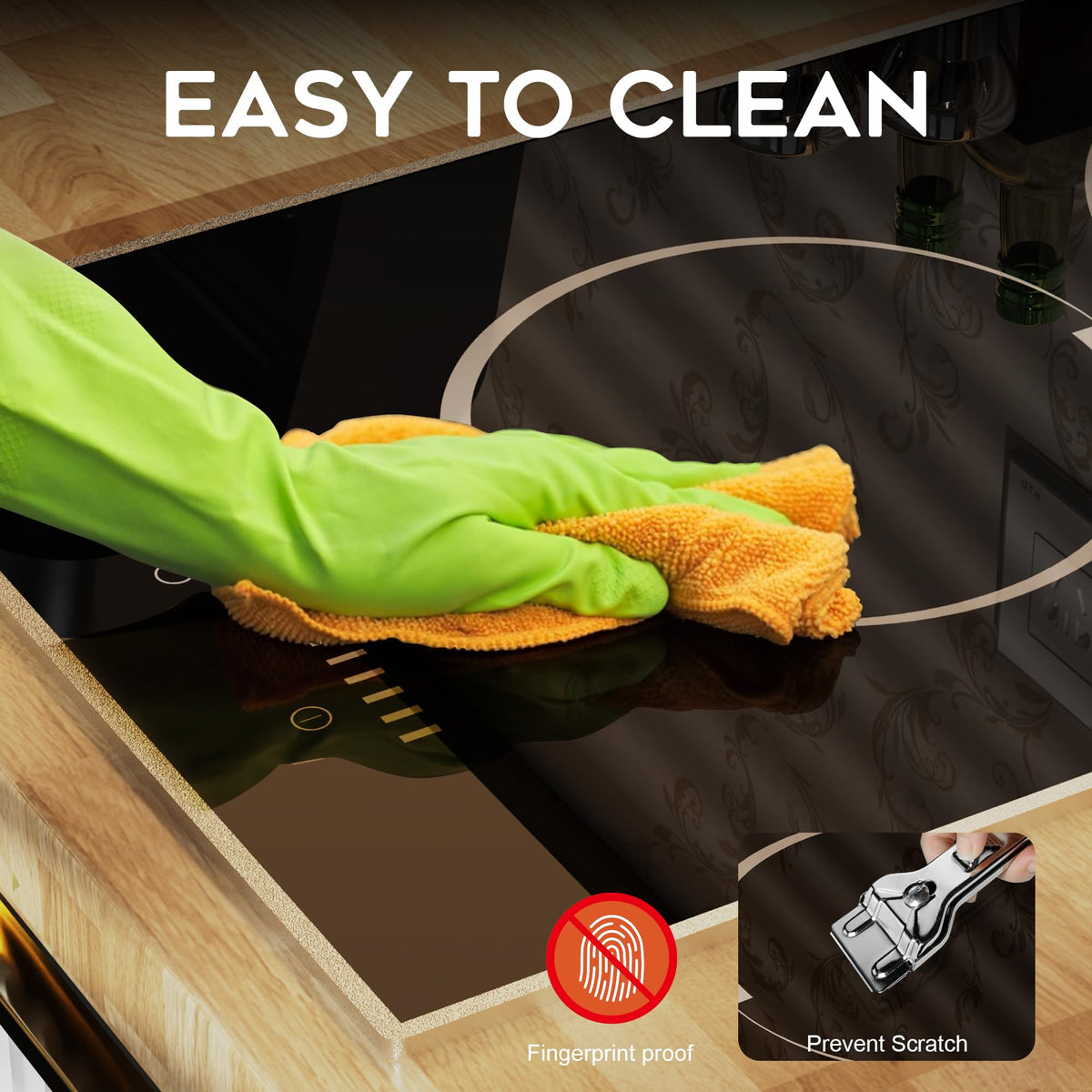 Portable Ceramic Hob, Pulg in Single Electric Hob 3600W
