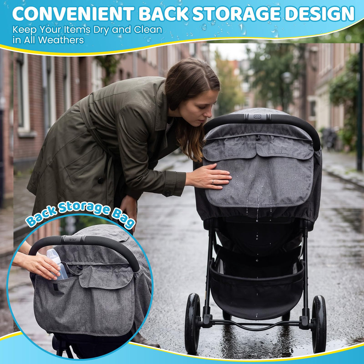 Orzbow Universal Rain Cover, Easy Access Door