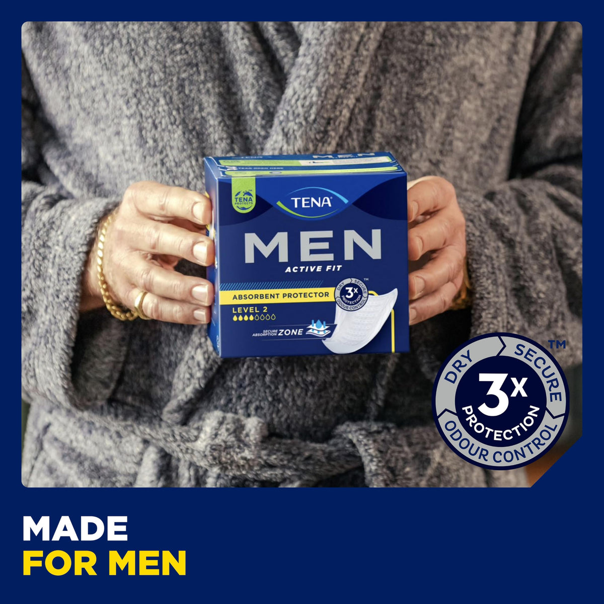 TENA Men Protective Underwear, Large, Level 4 for Heavy Bladder Weakness x 40