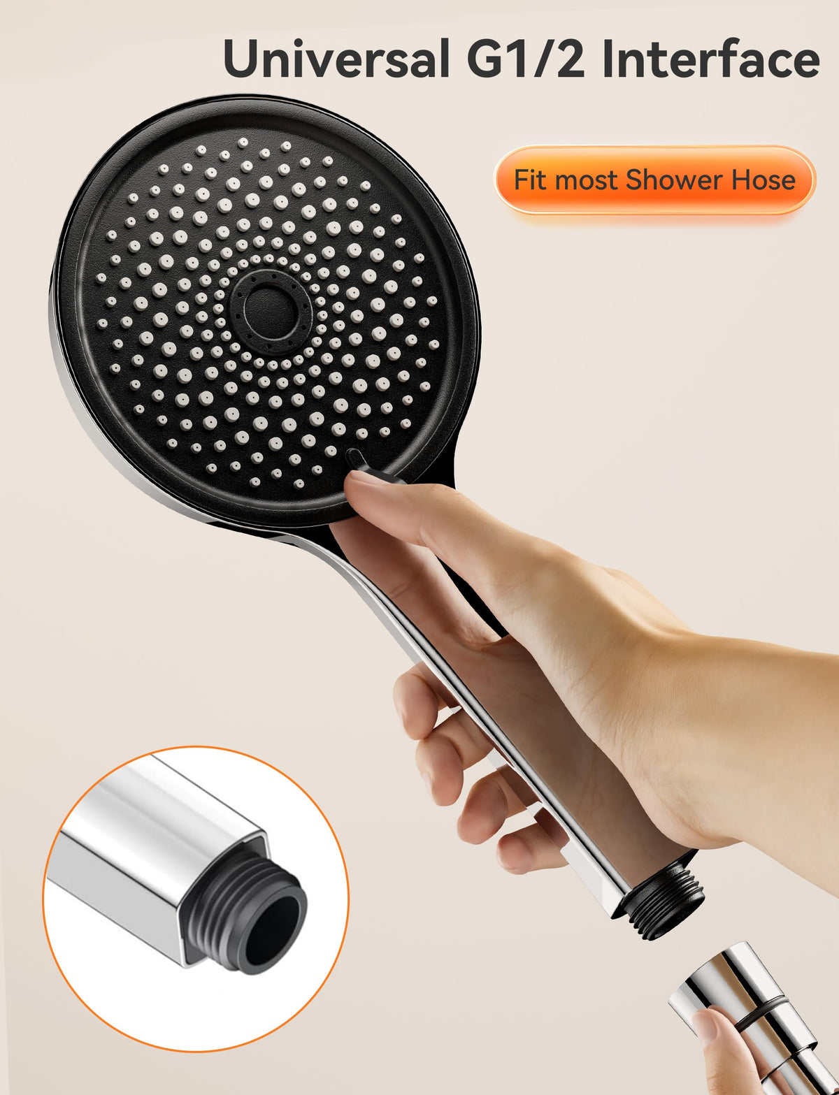 Magichome Shower Head, High Pressure Shower Head with 5 Spray Modes
