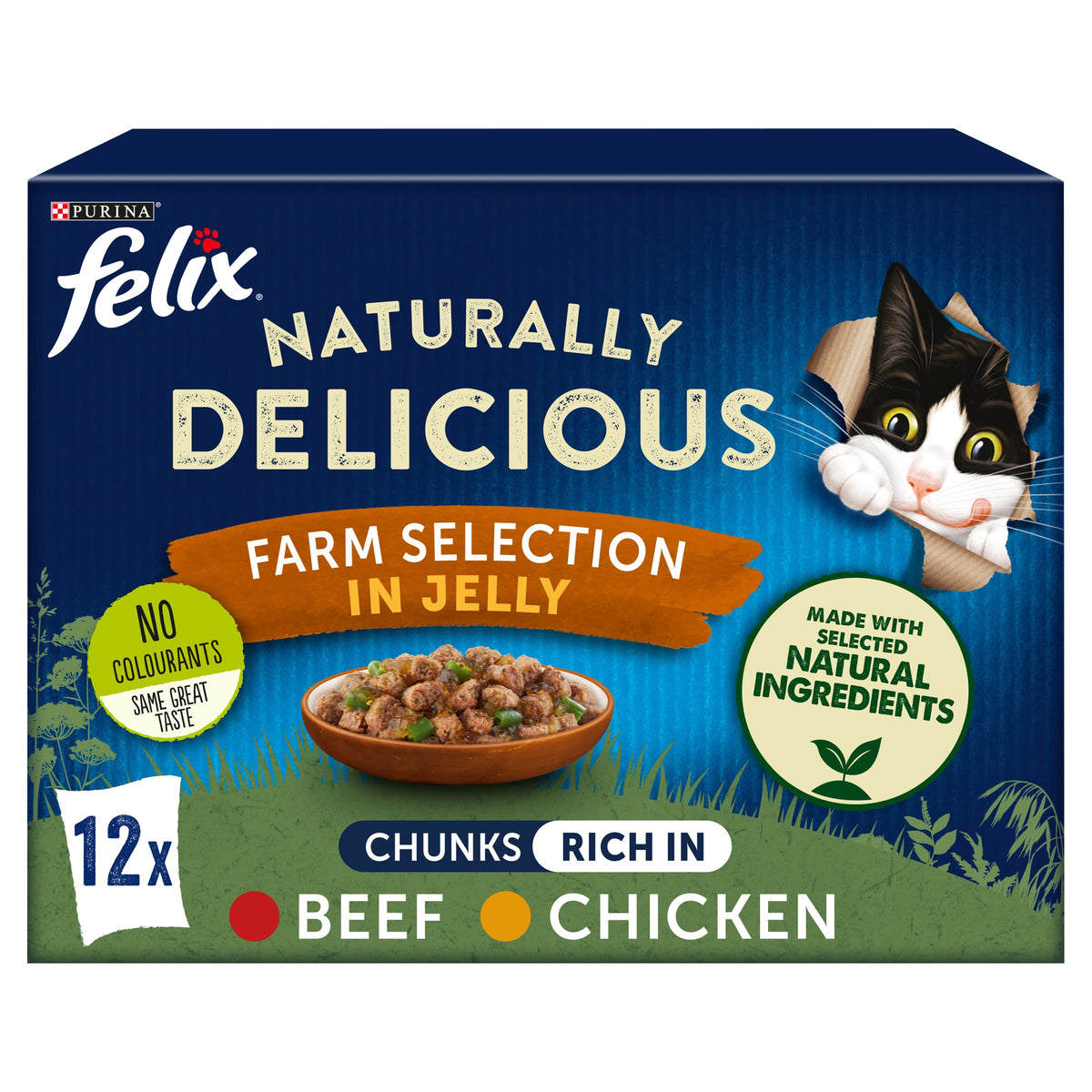 FELIX Doubly Delicious Countryside Selection in Jelly Wet Cat Food 40x85g