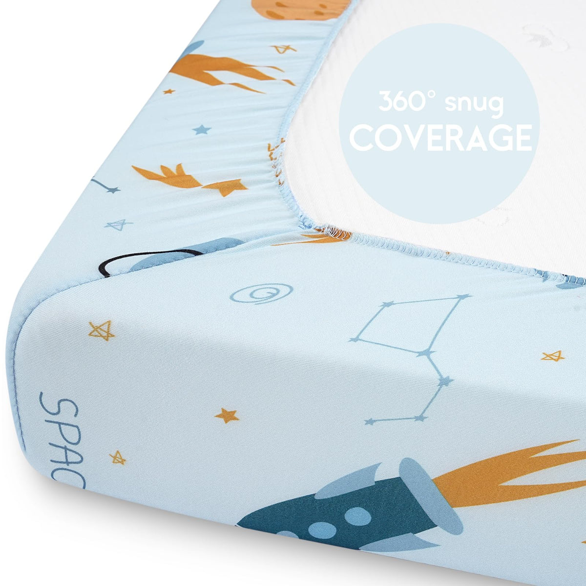 Yoofoss Moses Basket Sheets 41 x 84 cm, Fitted Soft & Breathable Microfiber Pram Sheet for Newborn Baby Boy and Girl, Crib Bassinet Mattress Protector Snuzpod Bedside 2 Pack
