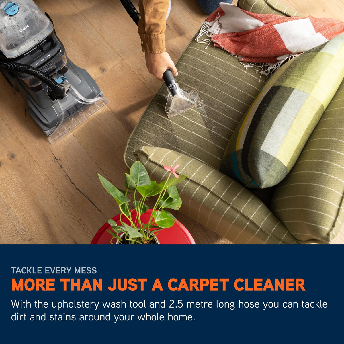 Vax SpinScrub Power Plus Upright Upholstery & Carpet Cleaner CDCW-SSXA