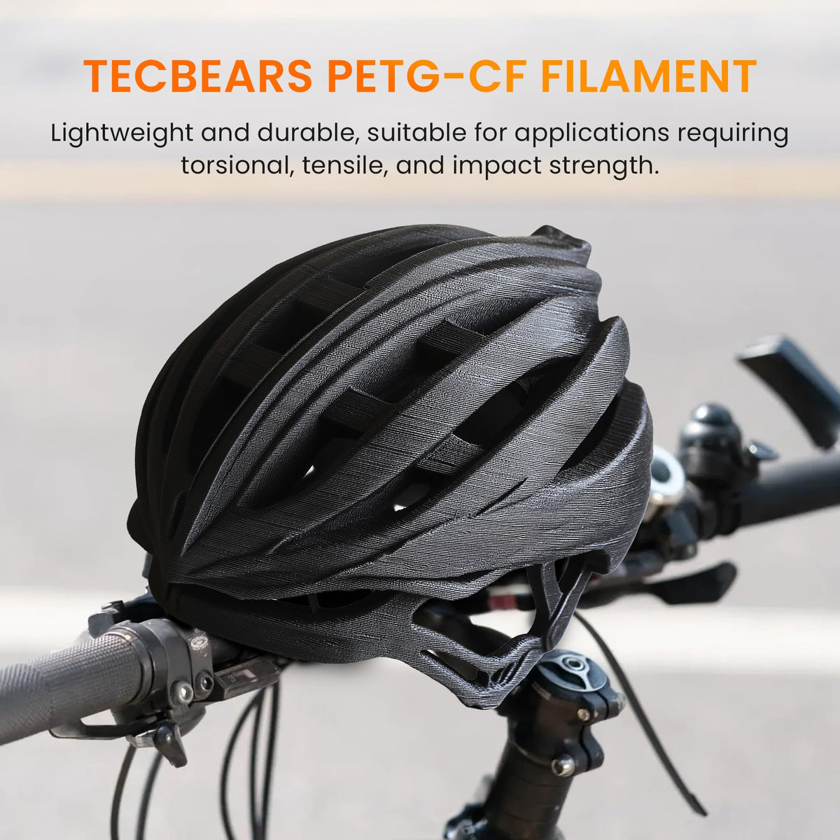 TECBEARS PETG Filament 1.75mm Black 1KG, High Strength & Toughness