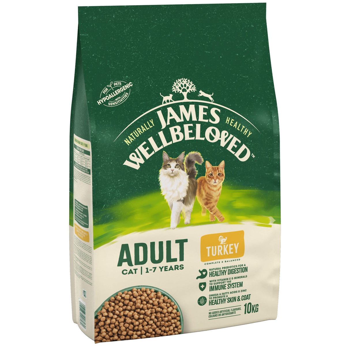 James Wellbeloved Hypoallergenic Dry Cat Food for Adult Cats Turkey 4 kg
