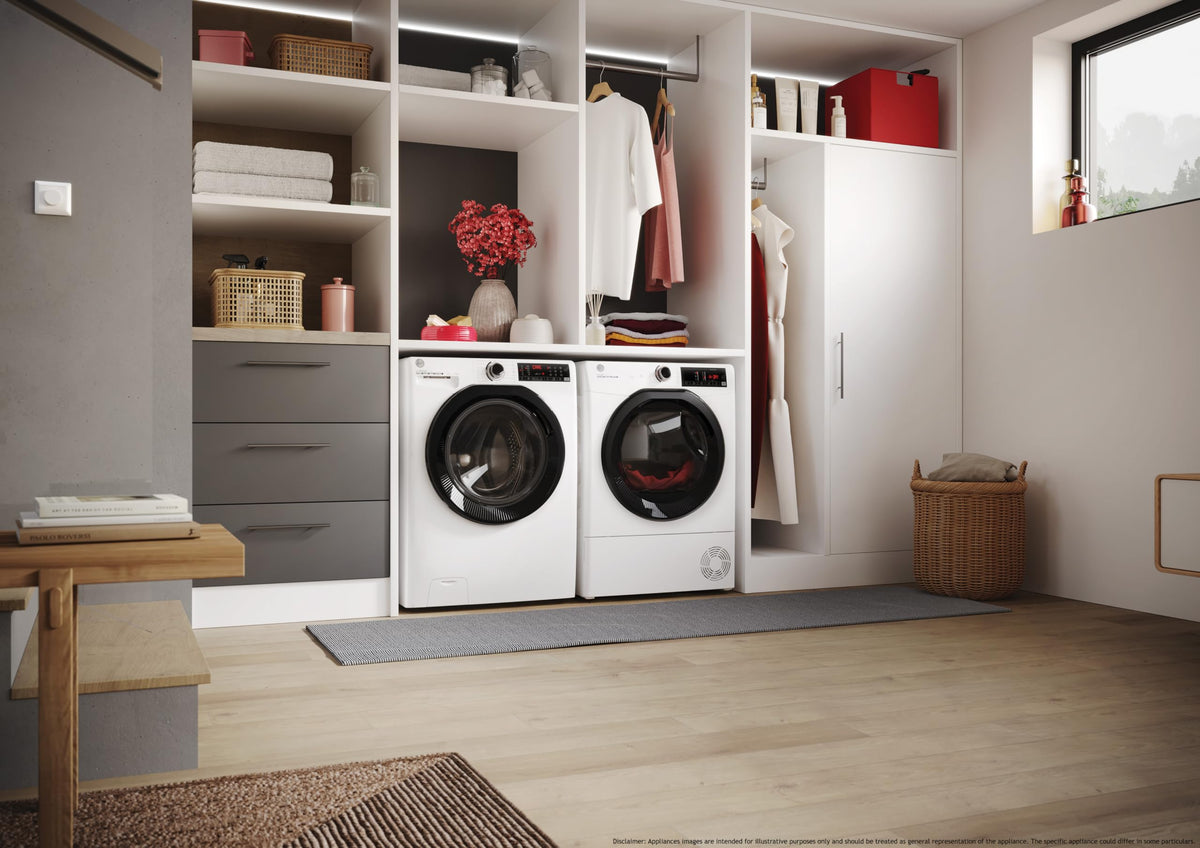 Hoover H-DRY 350 Condenser Tumble Dryer, 9kg, White, B Class