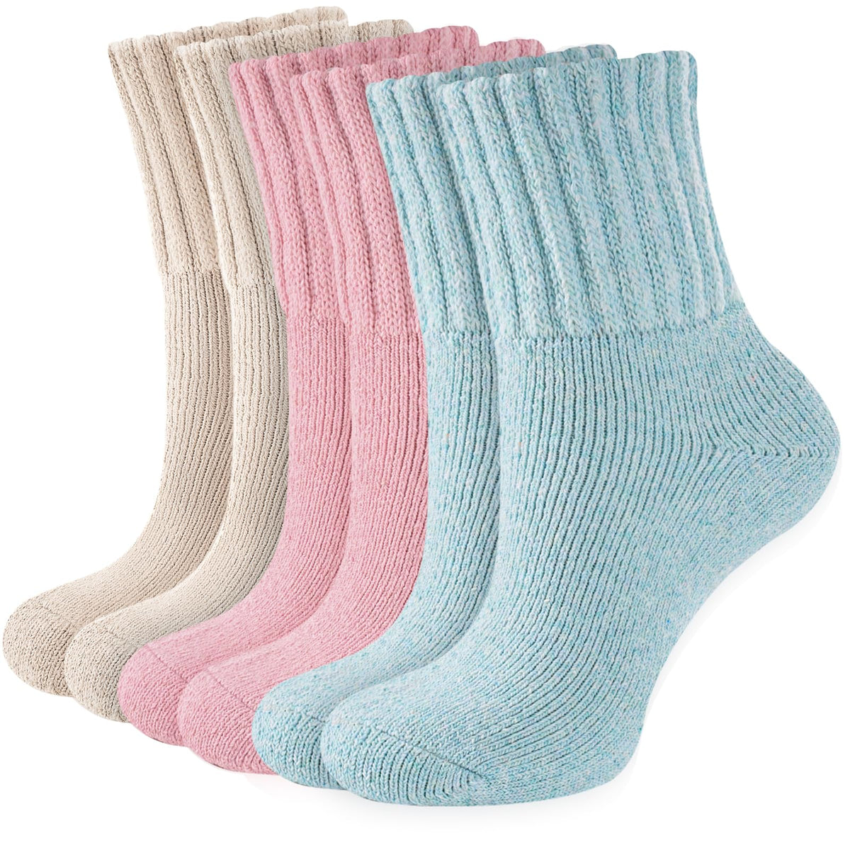 Niorasen Women's Thermal Socks, 3 Pairs Full Cushioned, Cosy Gift Winter