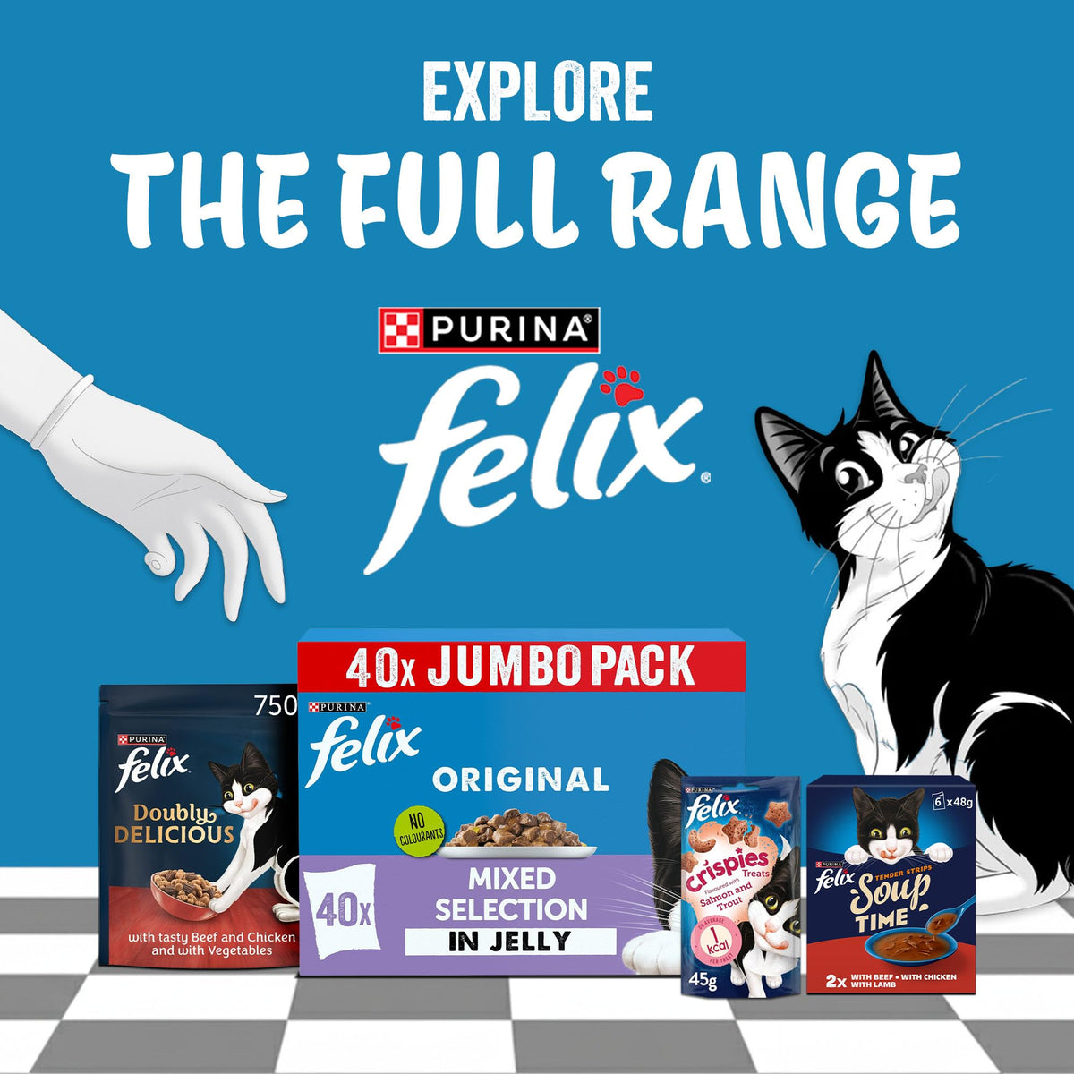 FELIX Original Mixed Selection in Jelly Wet Cat Food 40x85g