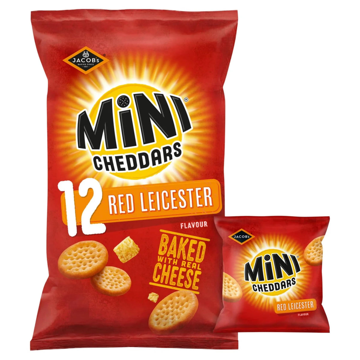 JACOB'S Mini Cheddars Original Multipack, 12 x 23 g Bags Per Pack