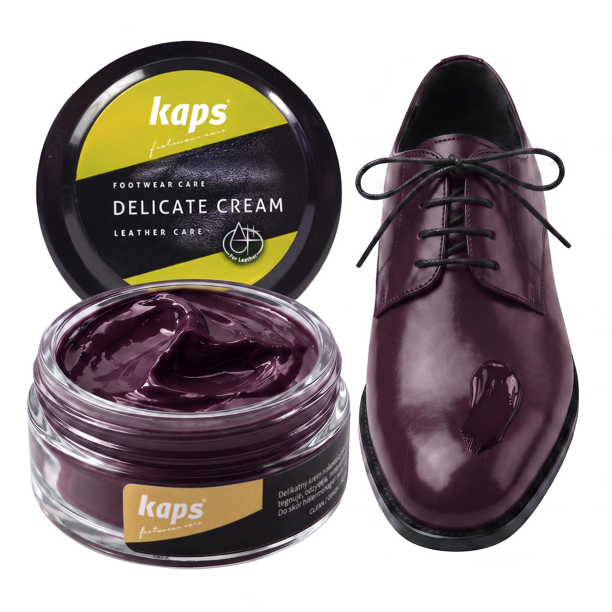 Leather Shoe Cream Polish & Conditioner, Kaps 50ml