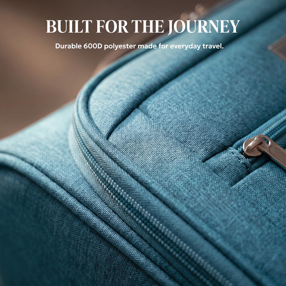 LUGG Lightweight Cabin Luggage, 600D Polyester, Solid Wheels, 45x36x20cm