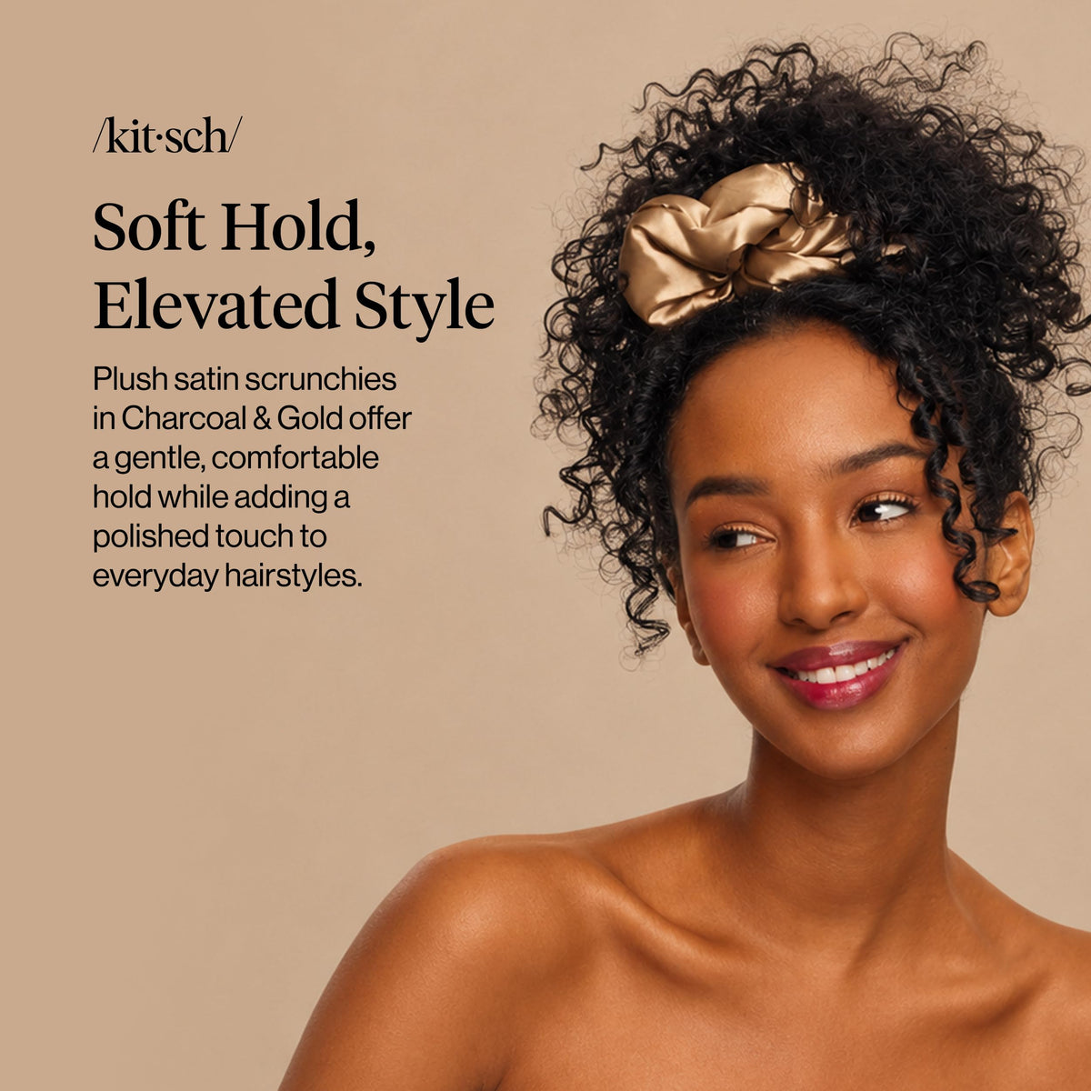 Kitsch Satin Scrunchies for Women 3pcs - Garden Bouquet