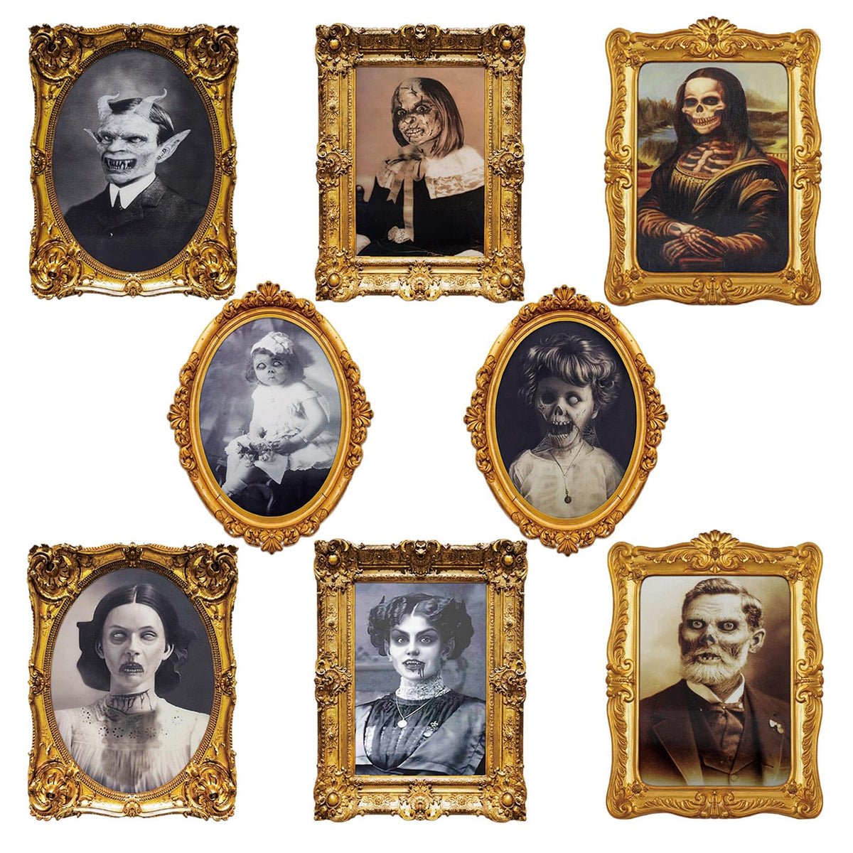 ECGER Halloween Decorations Indoor, Haunted Scary Changing Face Pictures