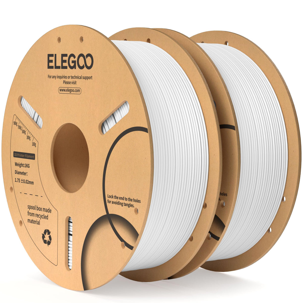 ELEGOO PLA Filament 1.75mm Black 1KG, 3D Filament Dimensional Accuracy +/- 0.02mm, 1kg Cardboard Spool(2.2lbs) 3D Printing Filament Fits for Most FDM 3D Printers