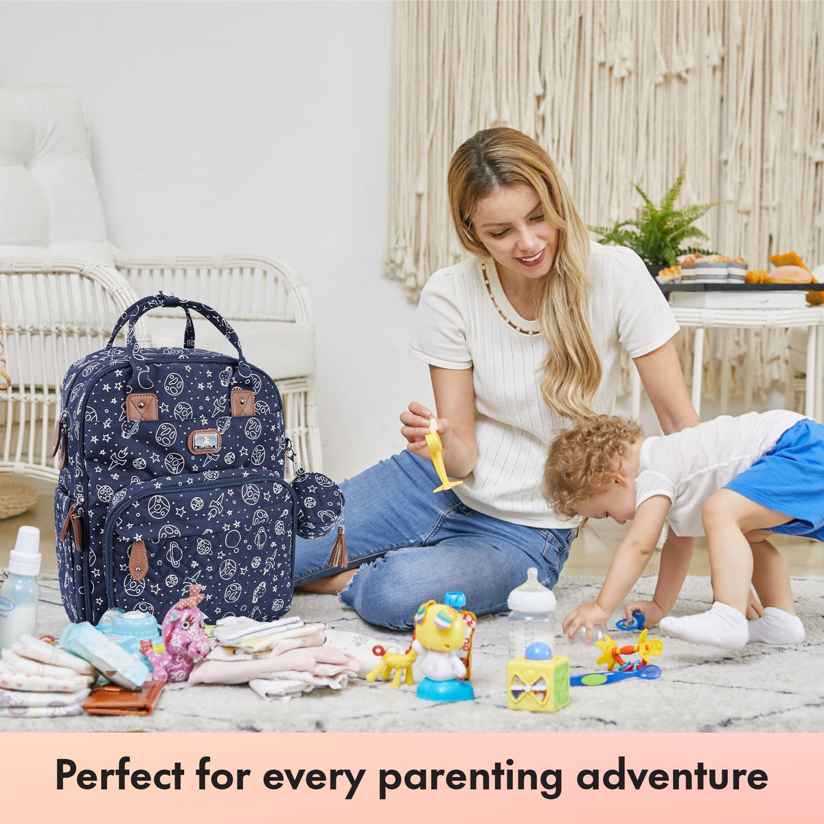 Dikaslon Baby Changing Bags Backpack, Large Baby Bag, 19 Pockets, Outdoors