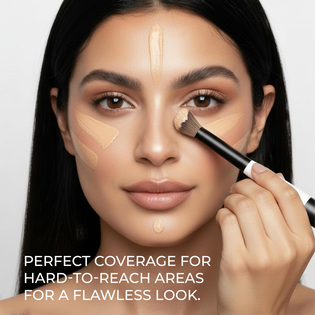 Make Up Brush Foundation Kabuki Flat Top, Perfect For Blending Liquid Cream