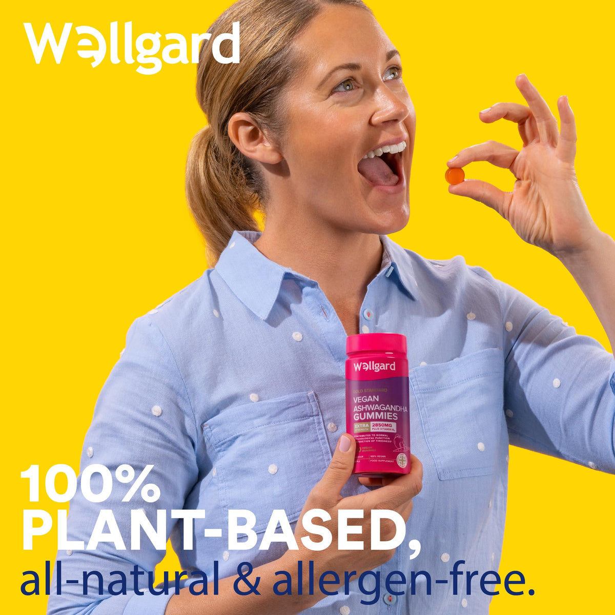 Wellgard Kids Calcium & D3 Gummies - 2 Month Supply - Vegan Chewable Calcium and Vitamin D3 Gummies, Mixed Berry Flavour