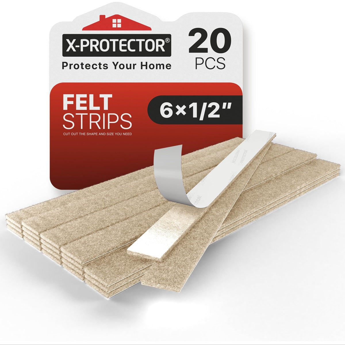 Chair Pads Floor Protectors X-PROTECTOR 48 PCS 25mm - Felt Furniture Pads