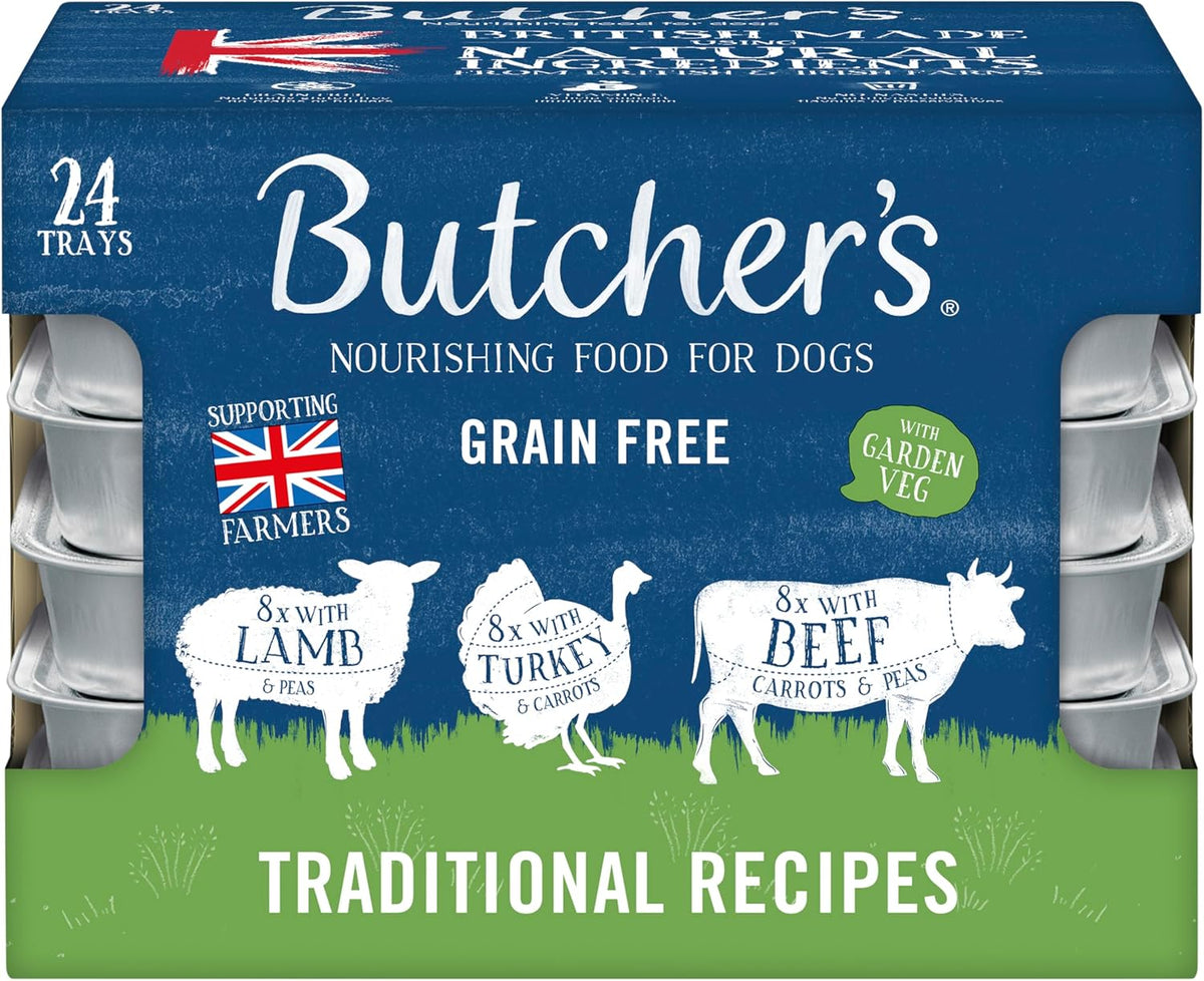 Butcher's Complete Wet Tray Adult Dog Food Traditional Recipes Pack 24x150g