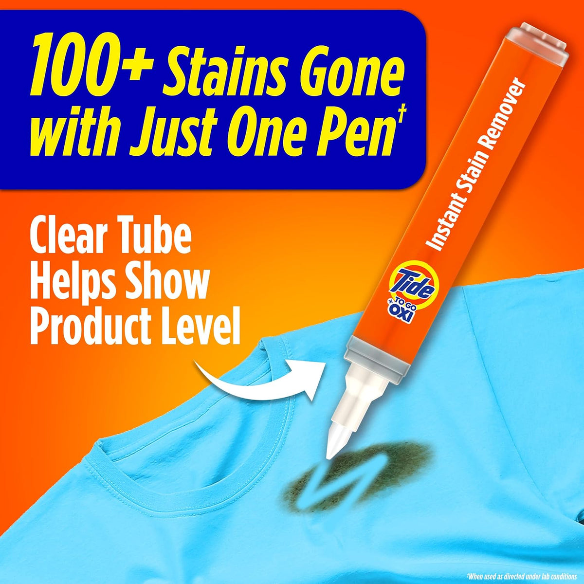 Tide To Go Stain Remover Pen, Portable, White, 3 Count