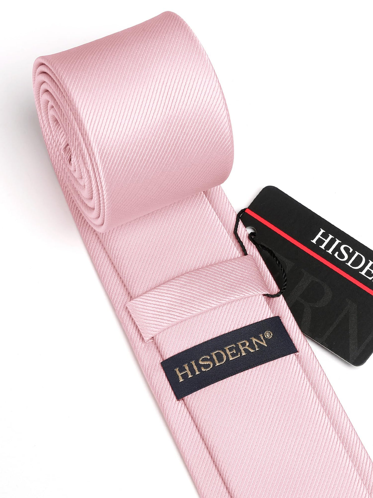 HISDERN Skinny Tie Solid Color 6cm Slim Ties for Men Wedding Classic Formal Business Necktie