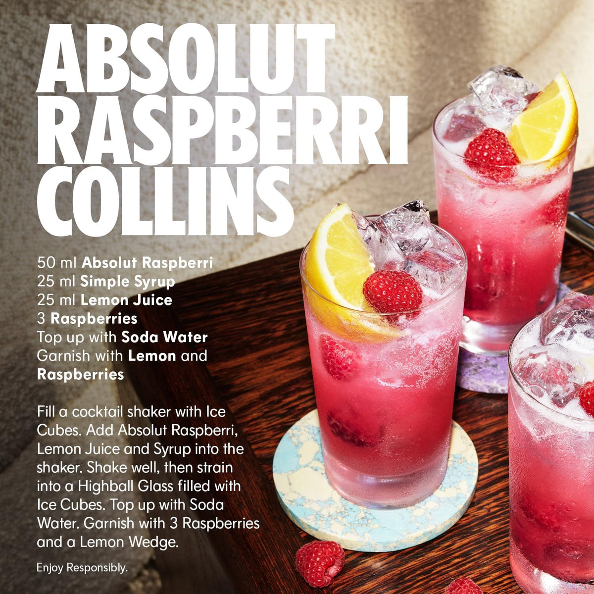 Absolut Mix Miniature Pack with Original, Citron, Lime, Vanilia and Raspberri Flavoured Swedish Vodka, 5 x 5cl