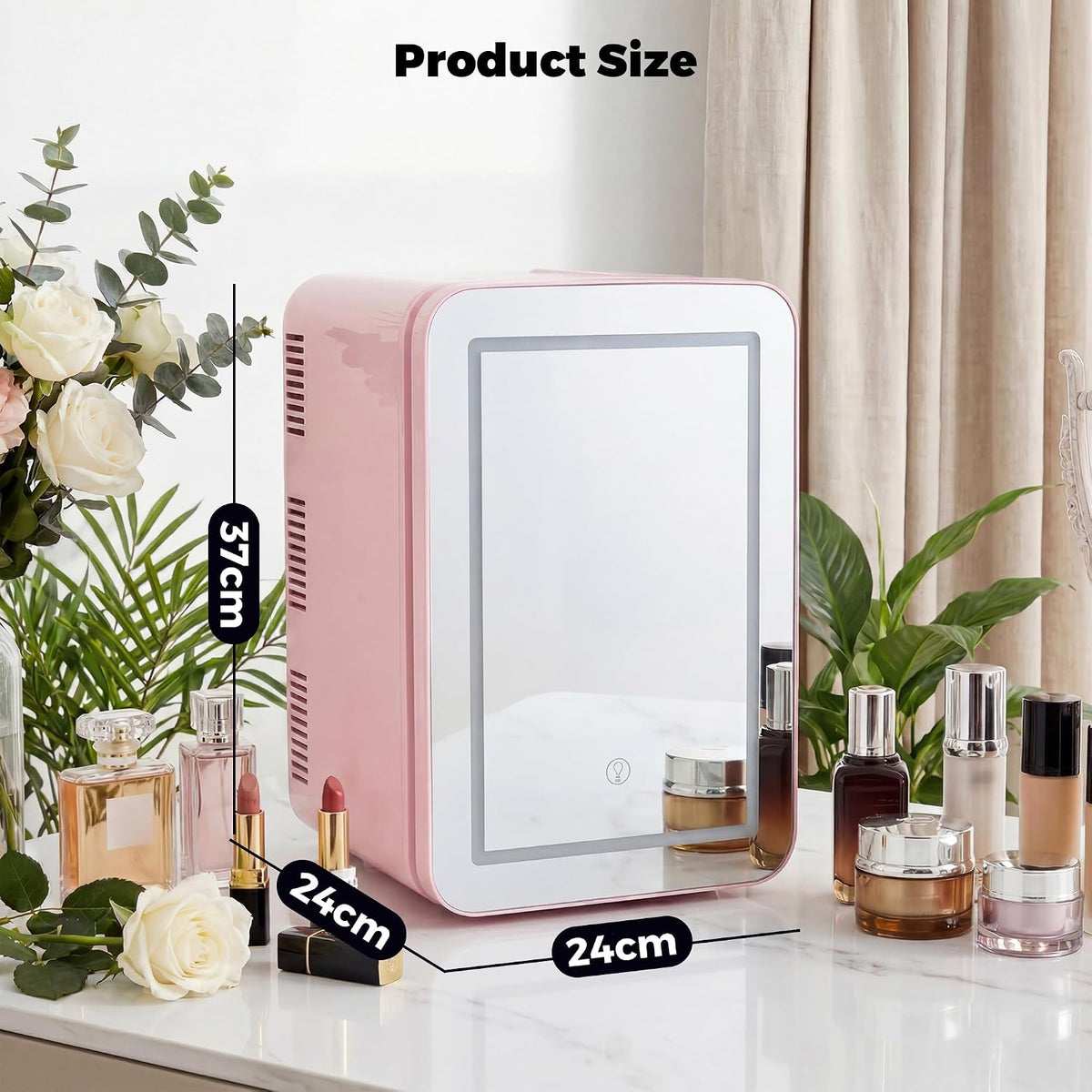 6L Skincare & Makeup Mini Fridge, Cooler & Warmer with LED Mirror