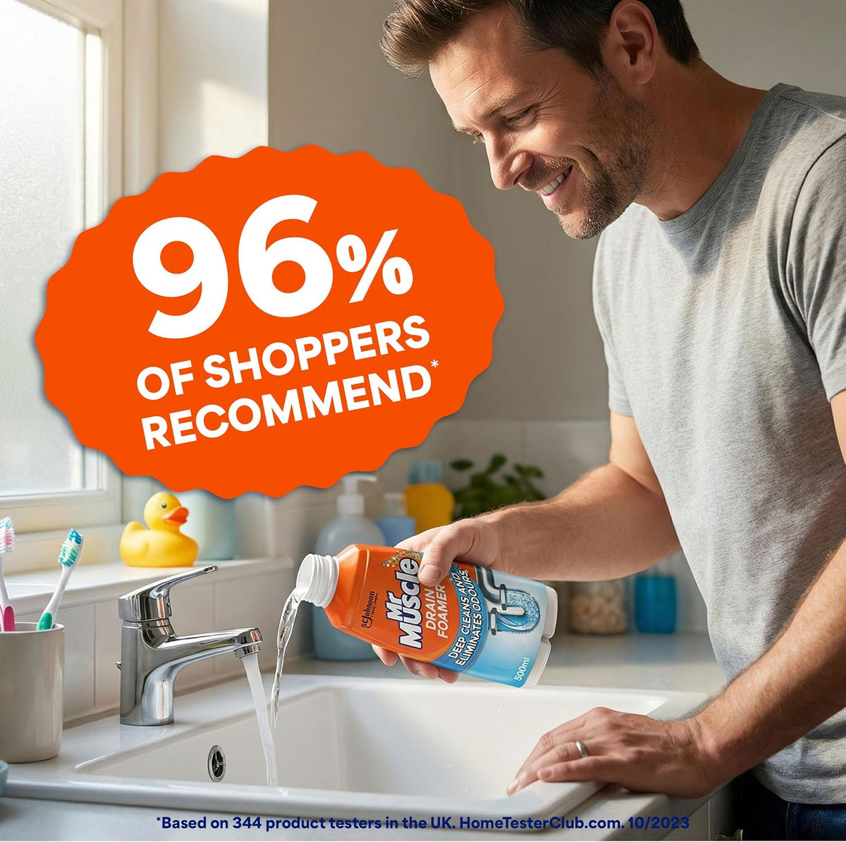 Mr Muscle Drain Foamer (500 ml) Drain Cleaning Foam to Unblock & Eliminate Odour