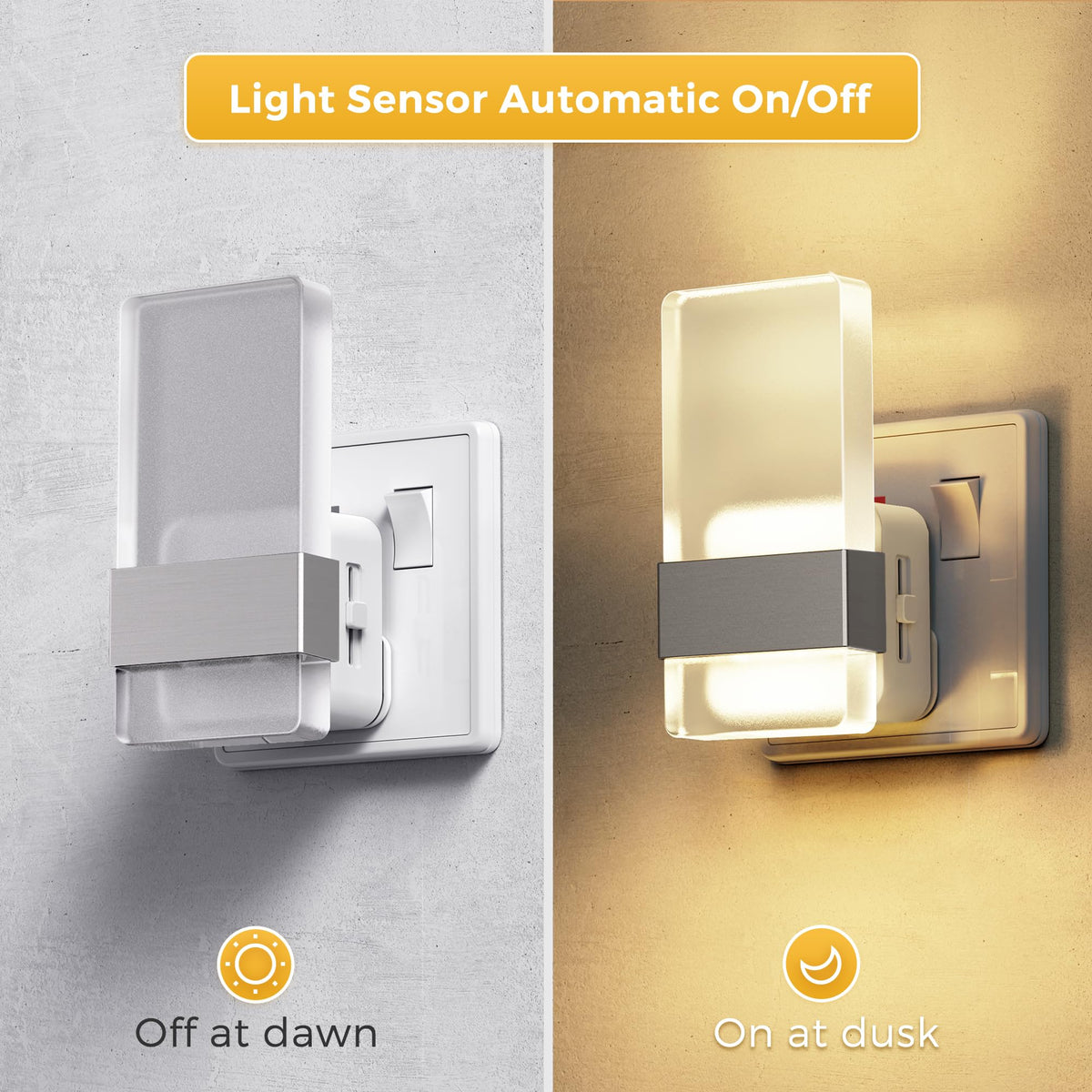 LOHAS-LED Night Light Plug in Wall with Motion Sensor, Dimmable Night Light