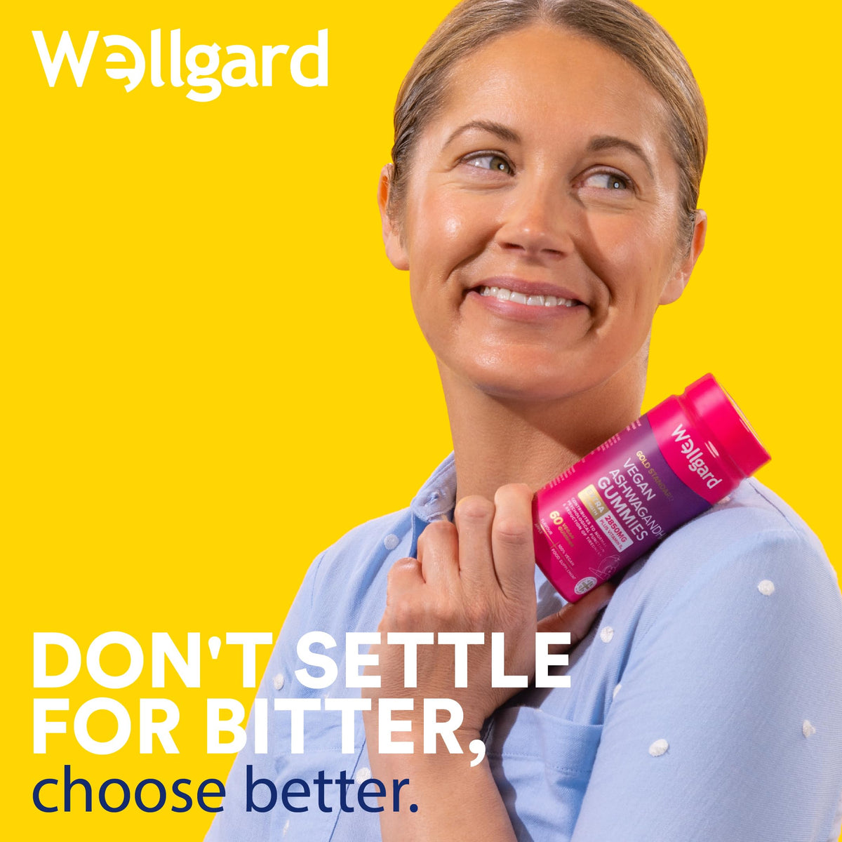 Wellgard Kids Calcium & D3 Gummies - 2 Month Supply - Vegan Chewable Calcium and Vitamin D3 Gummies, Mixed Berry Flavour