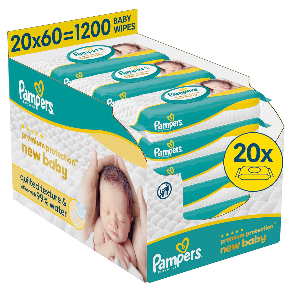 Pampers New Baby Wipes, 180 Count