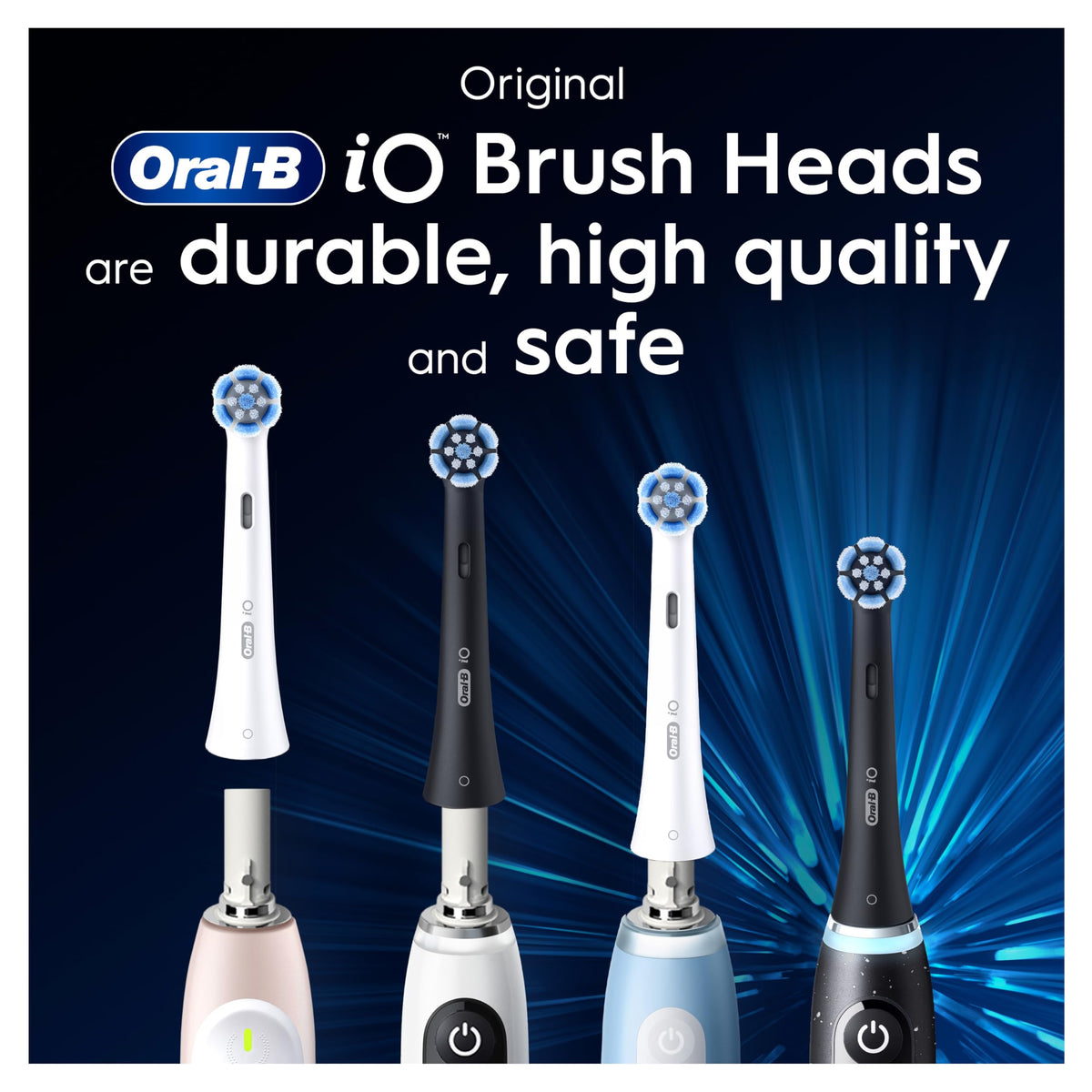 Oral-B iO Series Ultimate Clean Electric Toothbrush Brush Heads, 4 Count, White