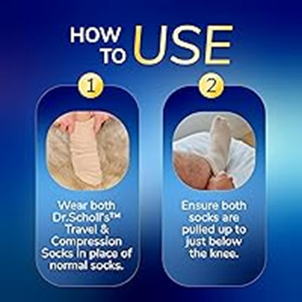 Dr. Scholl's Flight Socks - Clinically Proven Compression Socks for Flight Travel - Help Prevent Swollen Ankles and Deep Vein Thrombosis