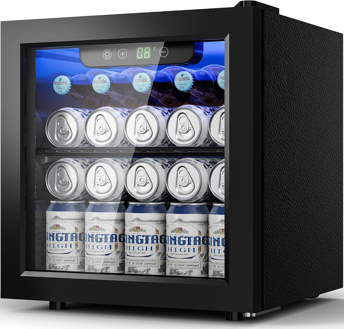JUMMICO Compressor Beverage Cooler 36L 4-16°C Digital Display Black