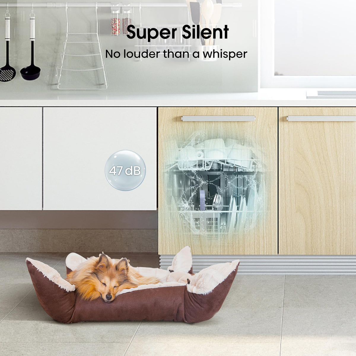 Hisense Fully Integrated Standard Dishwasher - Silver with Fixed Door Fixing Kit HV623D15UK - D Rated