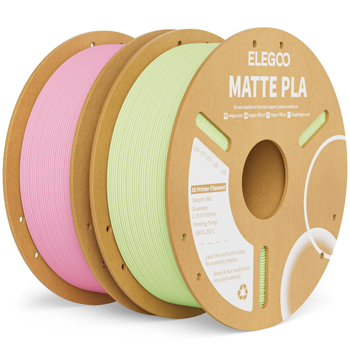 ELEGOO Matte PLA 3D Printer Filament Lavender Purple 1KG 1.75mm
