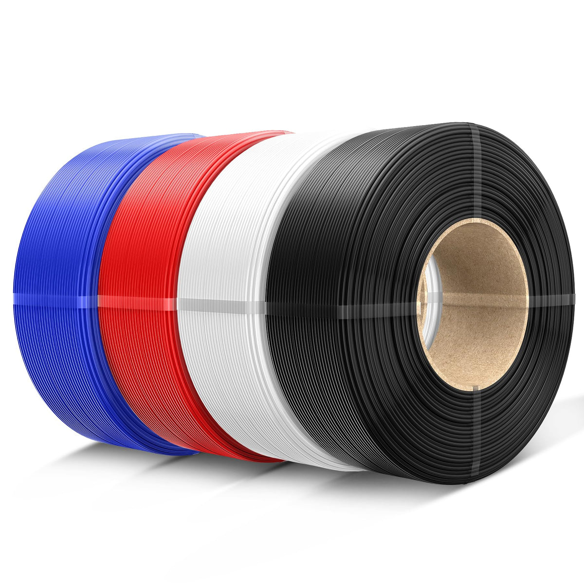 SUNLU 3D Printer Filament PETG Filament Refill 1.75mm,Suitable for SUNLU Third-Generation Reusable spools,Dimensional Accuracy +/- 0.02 mm,1kg per Spool, Pack of 4,4 Black