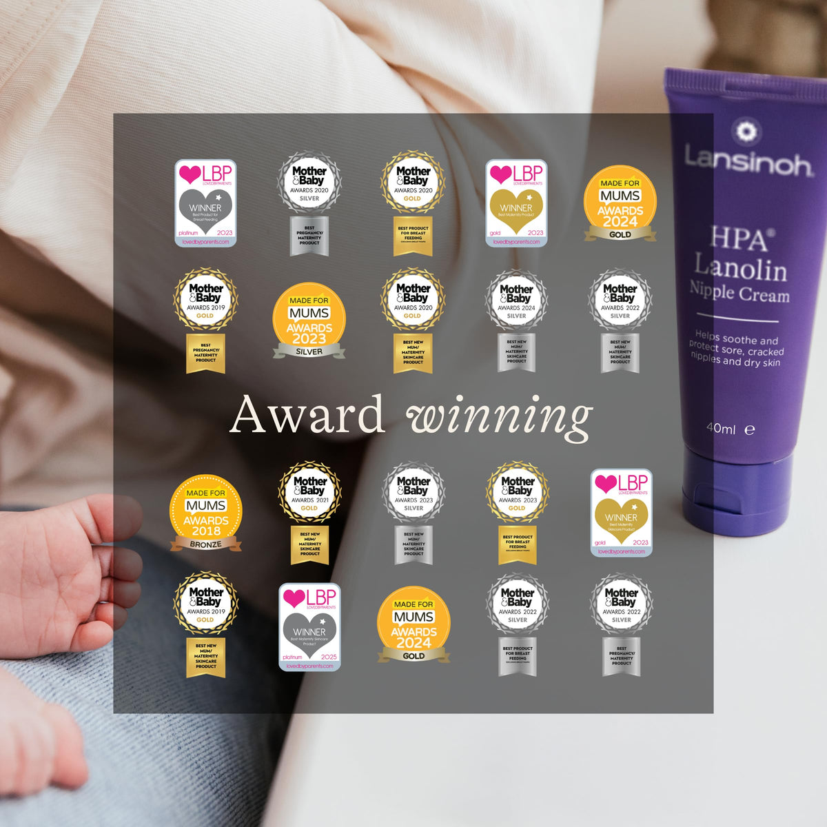 Lansinoh HPA Lanolin Nipple Cream - 40ml - 100% Natural Hypoallergenic