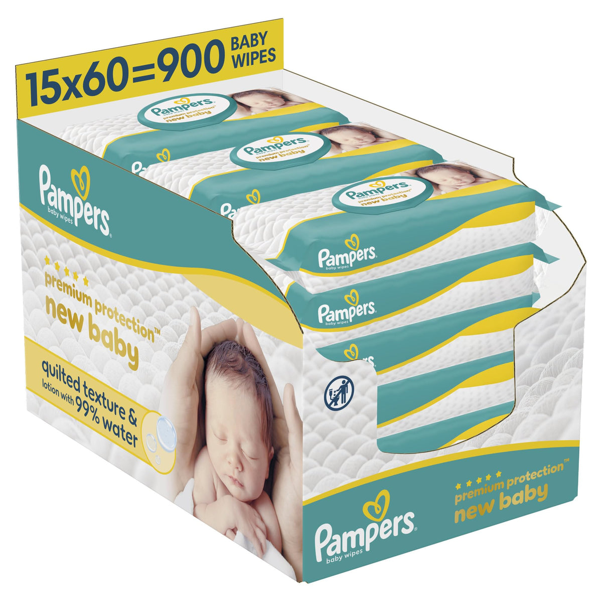 Pampers New Baby Wipes, 180 Count